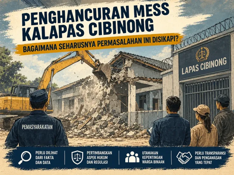 Terkait viralnya informasi mengenai penghancuran mess di Lapas Cibinong, menurut Anda bagaimana seharusnya persoalan ini disikapi?